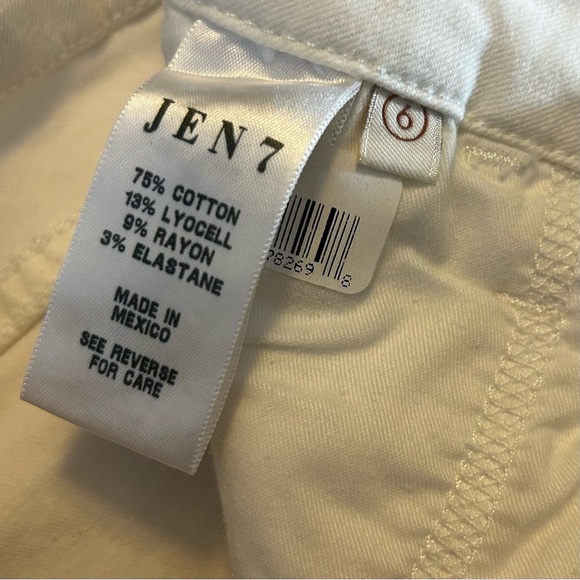 7 For All Mankind JEN7 Cropped Skinny Jeans New With Tags NWT Size 6 White - Picture 8 of 8